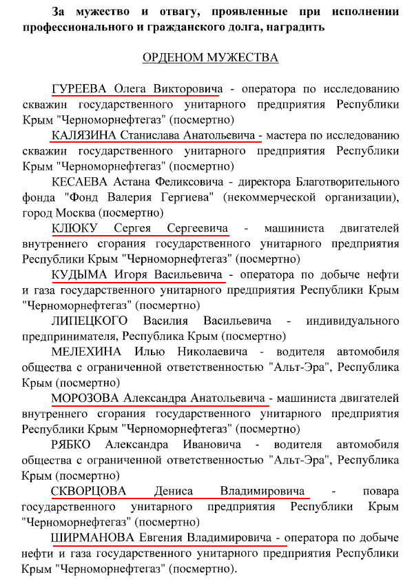 666_mancer's tweet image. Семь очень мужественно пропавших без вести при ударе высокопоражающим оружием по нефтяной платформе УП &quot;Черноморнефтегаз&quot; получили по посмертному значку (интересно, кто остальные 4ро) publication.pravo.gov.ru/document/00012… #RussianUkrainianWar #документ #груз200