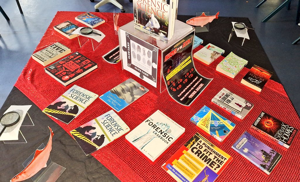 FHS_Lib's tweet photo. It's #MurderMystery season @Forest_HillSch 
We'll be reading a mystery story aloud &amp; recruiting detectives this week in library lessons...there's rumours that crime may be afoot
@BoxCleverEdUk #ThinkingOutsideTheBox
#InformationLiteracy https://t.co/2qFtkZYXU6
