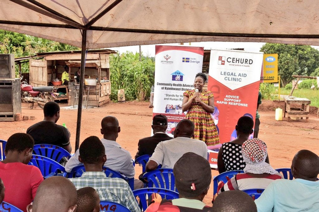cehurduganda's tweet photo. Under the #JASProgramme, we have collaborated with the community health advocates of Kyankwanzi to hold a legal aid clinic in Masodde, Kyankwanzi district.
Our initiative aimed to provide free legal aid services and disseminate health/human rights information to the local communities. At least 10 cases were received and handled.
During specific segments of our discussion, we had a deep dive into the 16 Days of Activism against GBV, how to tackle the unique issues driving violence against women and girls in our communities.
#16DaysOfActivism