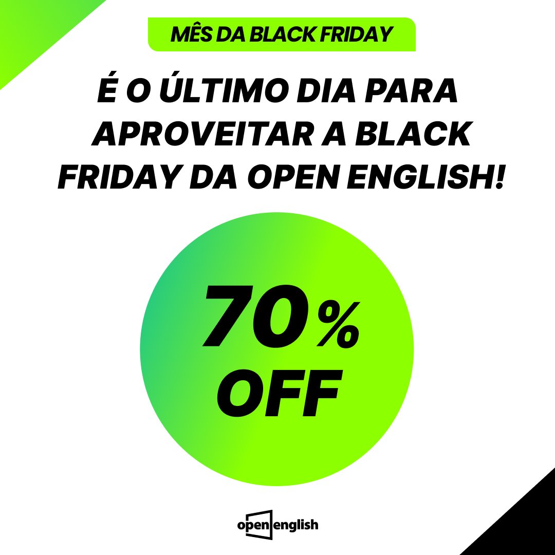 Promoção Open English