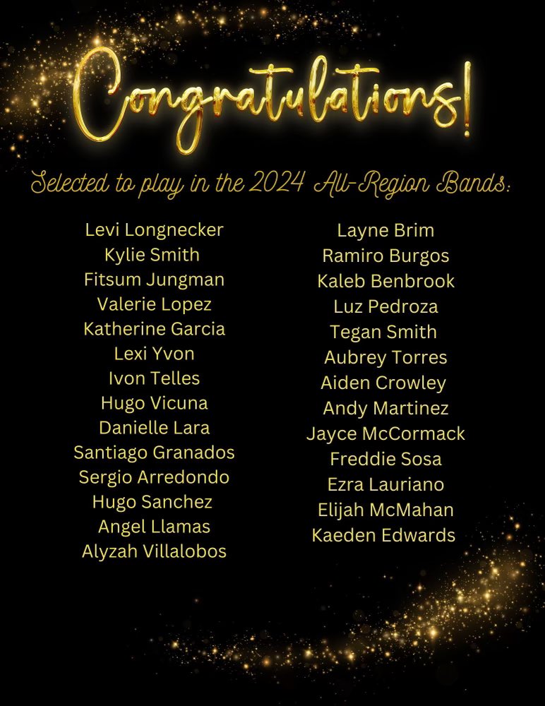 opnormanjrhigh's tweet photo. Congratulations to our Norman Junior High Band students for being selected to perform in the 2024 All-Region Bands!!!!!! 🌟 🌟 🌟 

We are SO VERY proud!!!

🦁 ❤️ 

#OPNormanLoudandProud
#FamilyandGoodThings
#BeTheDifference https://t.co/X84ipuNPkP