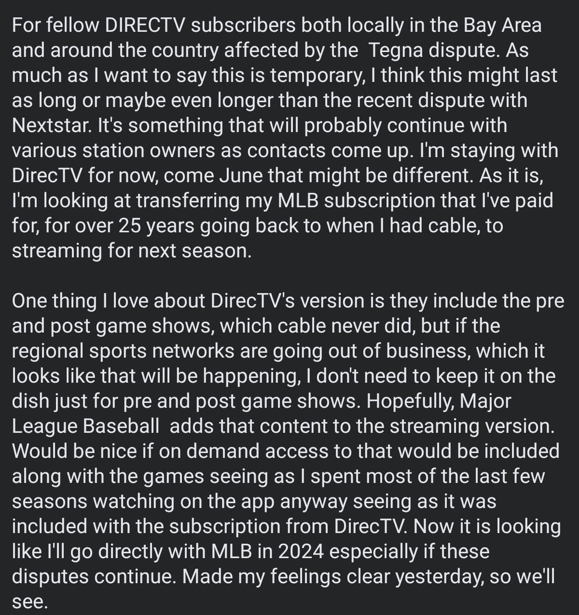 Beau_Denison's tweet image. @DirecTV @TEGNA @MLB @MLBTV #DirecTV #Tegna  #MLB