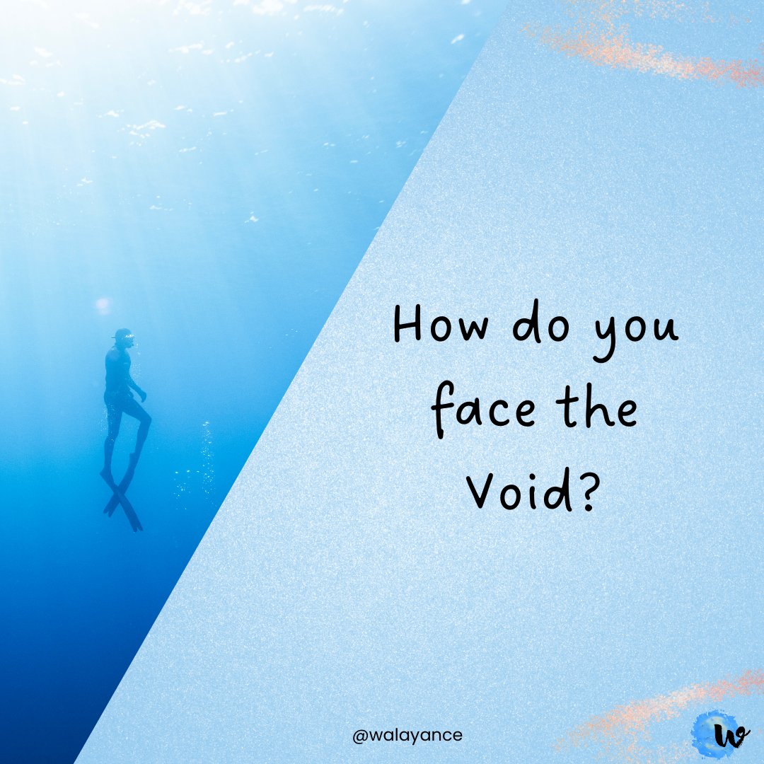 walayance's tweet photo. Major life changes can be intimidating.  Even change that is not major can be intimidating.  A few of my clients call it “Facing the Void”: a world of the unknown that feels scary and unfamiliar. https://t.co/7MxQsI0YHq