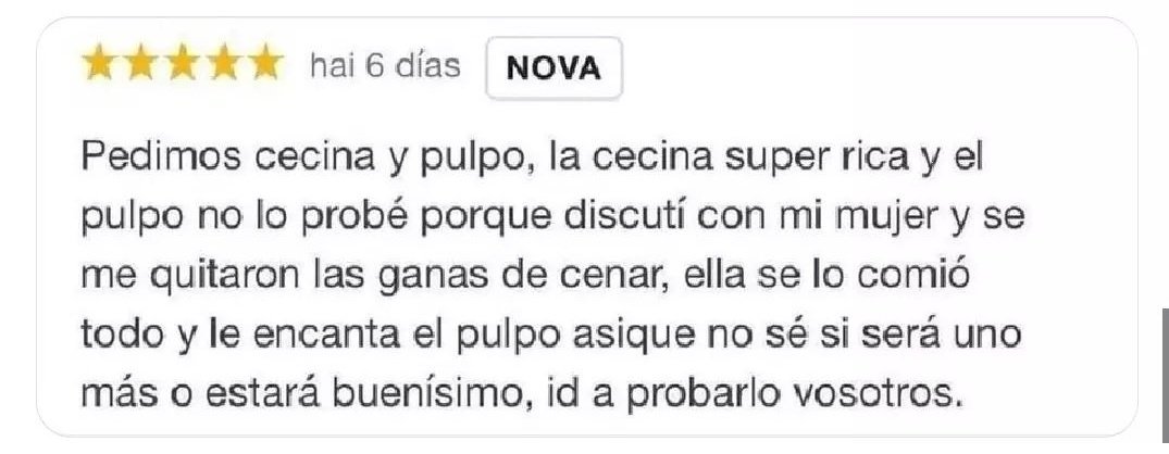 soycamarero's tweet photo. Una reseña sincera, muy sincera. No te conozco, pero un abrazo. https://t.co/UfBmwWTyif