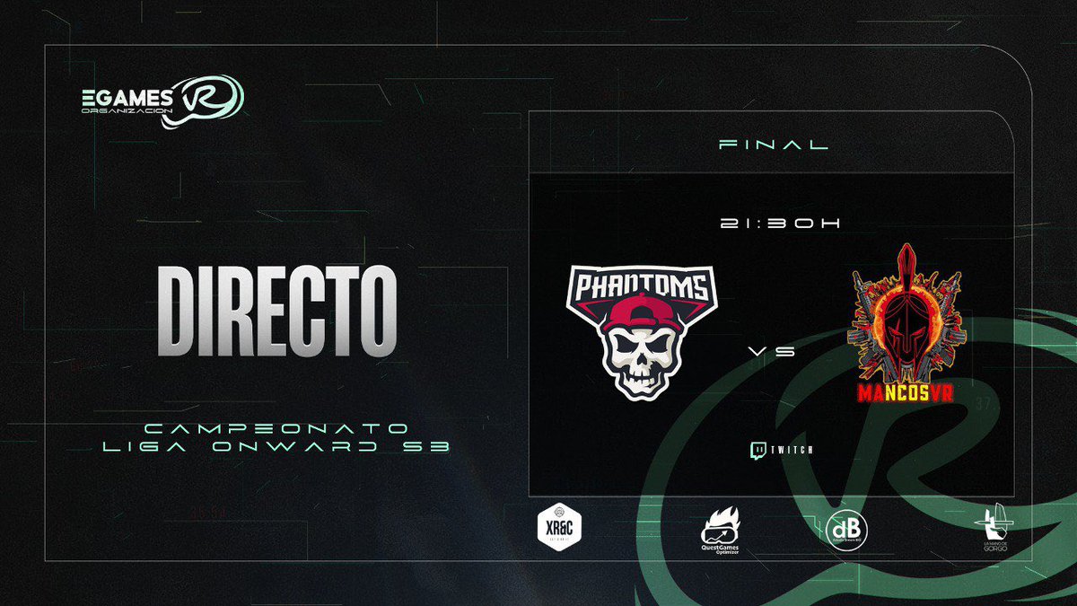 ‼️GRAN FINAL‼️

❇️Esta noche a las 21:30 gran final de la temporada 3 de la Liga nacional de <a href="/OnwardTheGame/">Onward</a> 

❇️Acompañanos en nuestro twitch 

❇️Tendremos sorpresas y regalos.

📺 twitch.tv/egamesvr

#gaming #esports #VR #meta #Quest #twitch