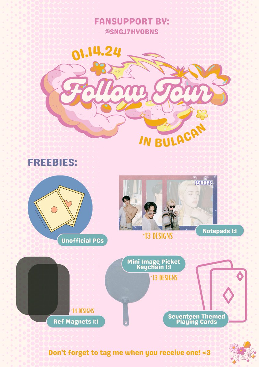 sngj7hyobns's tweet photo. (UPDATED!)
Follow Tour to Bulacan Freebies for Day 2 
Fansupport by: @sngj7hyobns 
🔹mbf, like, rt
🔹limited quantity
🔹open for team concert and team labas
🔹open for trades (limited) and donations
🔹see photos for more info

#Follow_Tour_Bulacan #Seventeen https://t.co/0CbI9eYZh8