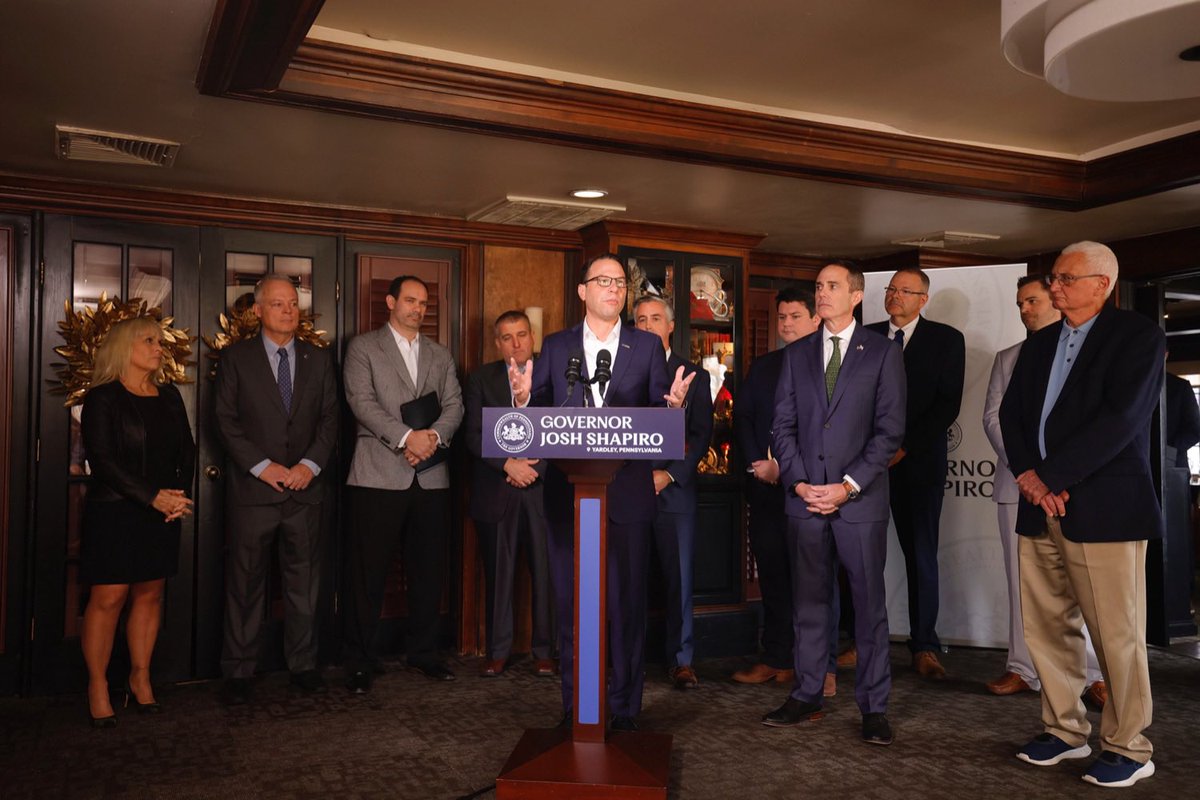 Joined <a href="/GovernorShapiro/">Governor Josh Shapiro</a> today in Bucks County for a ceremonial signing of House Bill 735.

The new law works toward making flood insurance more affordable in Pennsylvania.