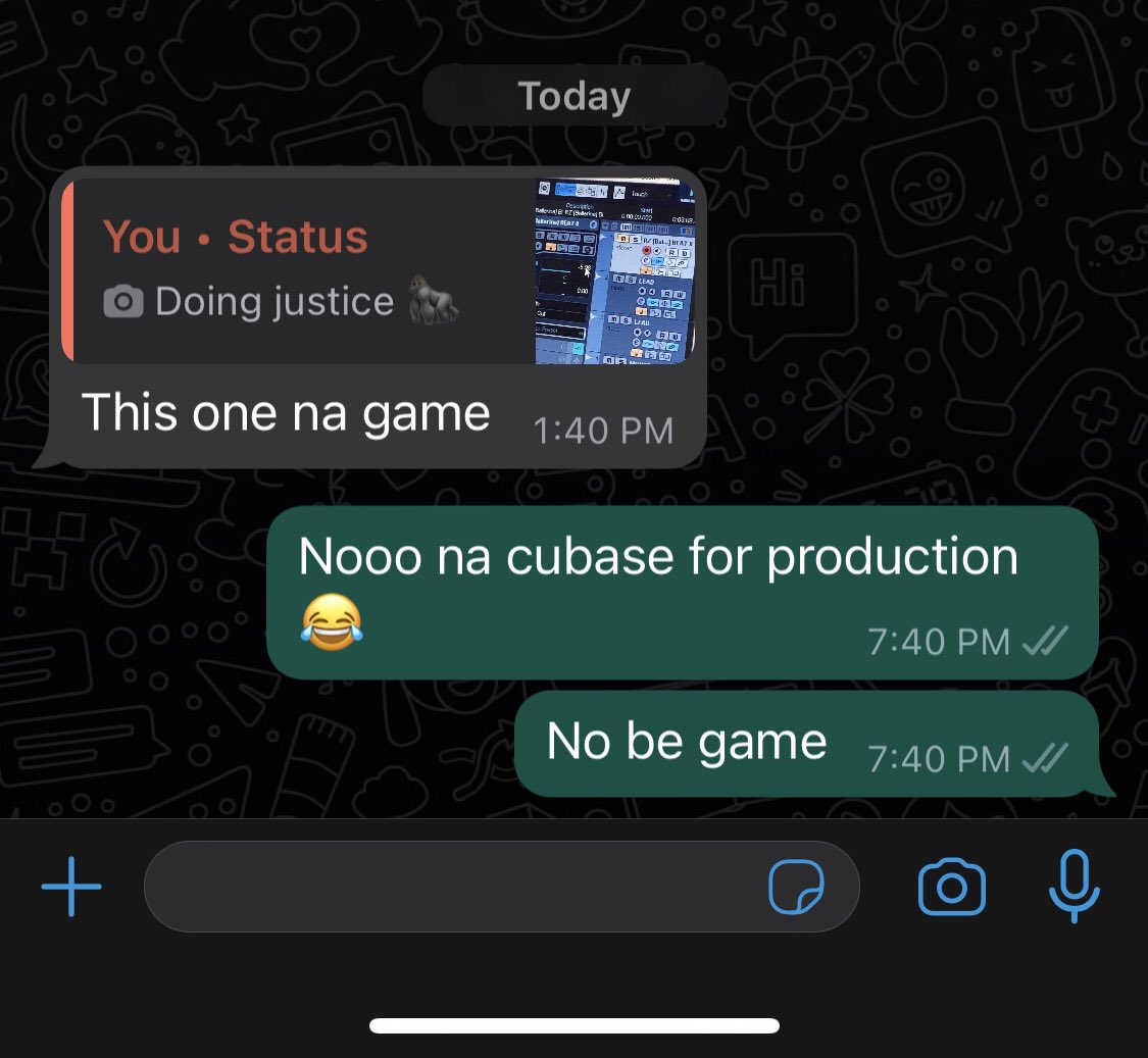 reverbzn's tweet photo. POV: When I post something relating to music production 

My friends on WhatsApp everyday 😂😂

It’s CUBASE  Brooo https://t.co/7vKhYu6jwx