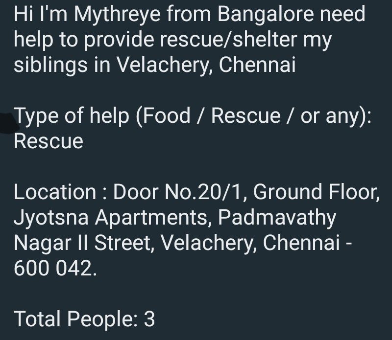 Spiderman_Mvers's tweet photo. Help Needed for Velachery People ! 

#ChennaiFloods #ChennaiHelps #Chennai #CycloneMichuang https://t.co/qxe6HrNwcg