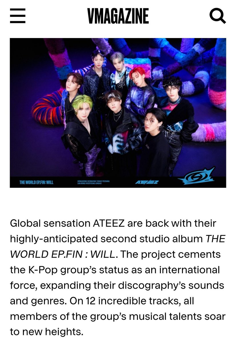 [📰] @vmagazine : V’s new music roundup : Beyoncé, Taylor Swift, ATEEZ, Gracie Abrams and more
🔗: vmagazine.com/article/vs-new…

#ATEEZ #에이티즈 @ATEEZofficial