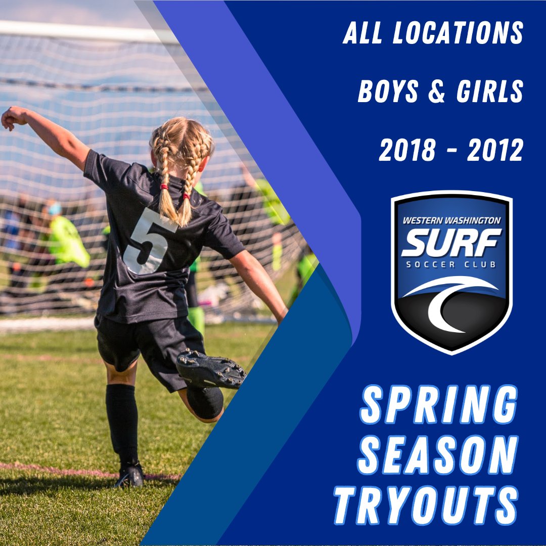 It's not too late to tryout for Spring Season 2024! Join us for the final week of Pre Season Training camp to be evaluated by Western WA Surf Head Coaches. Team Assignments will be communicated at the conclusion of the camp.
Register using the code 2023PSTC50 to receive 50% off.
