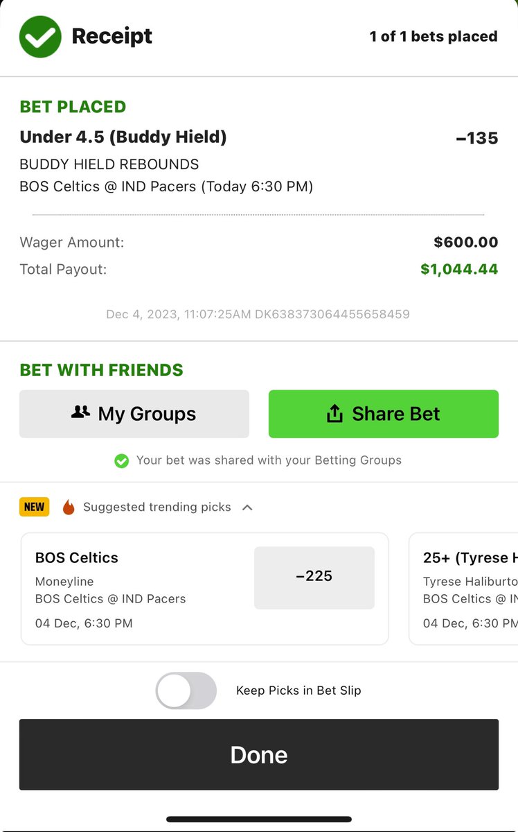 UnitProfessor's tweet image. 🎟️4u: Buddy Hield Under 4.5 Rebs -135
📖 Buddy has hit this total once in his last 10 games. Celtics are a top 5 rebounding team!
Site: @DKSportsbook
