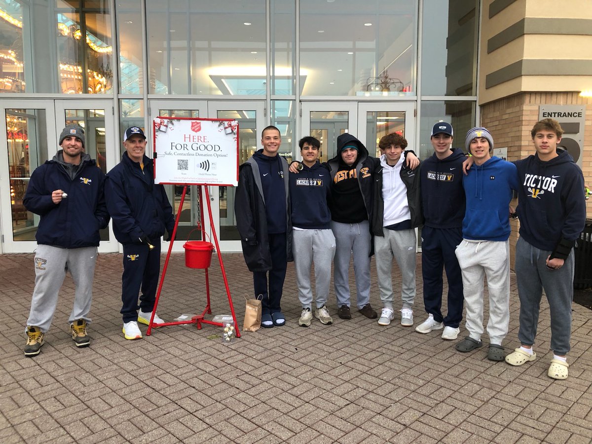 VictorLacrosse's tweet image. Great Turnout for our Red Kettle Event this weekend! Thank you to players and coaches who supported the Salvation Army!