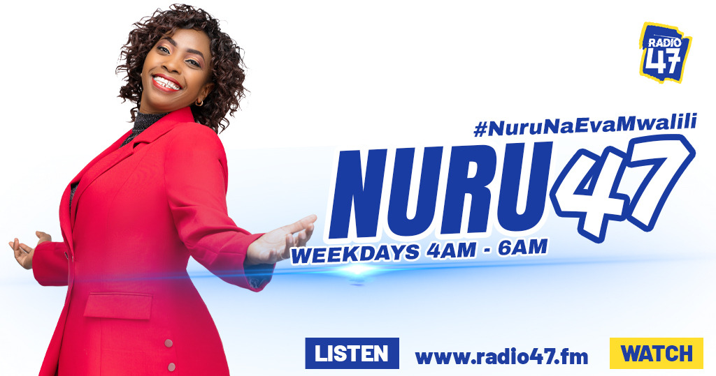 Karibu ndani ya #NuruNaEvahMwalili. #HapaNdipo

<a href="/EvahMwalili/">Mama Taifa Evah Mwalili</a>
Wavuti: radio47.fm