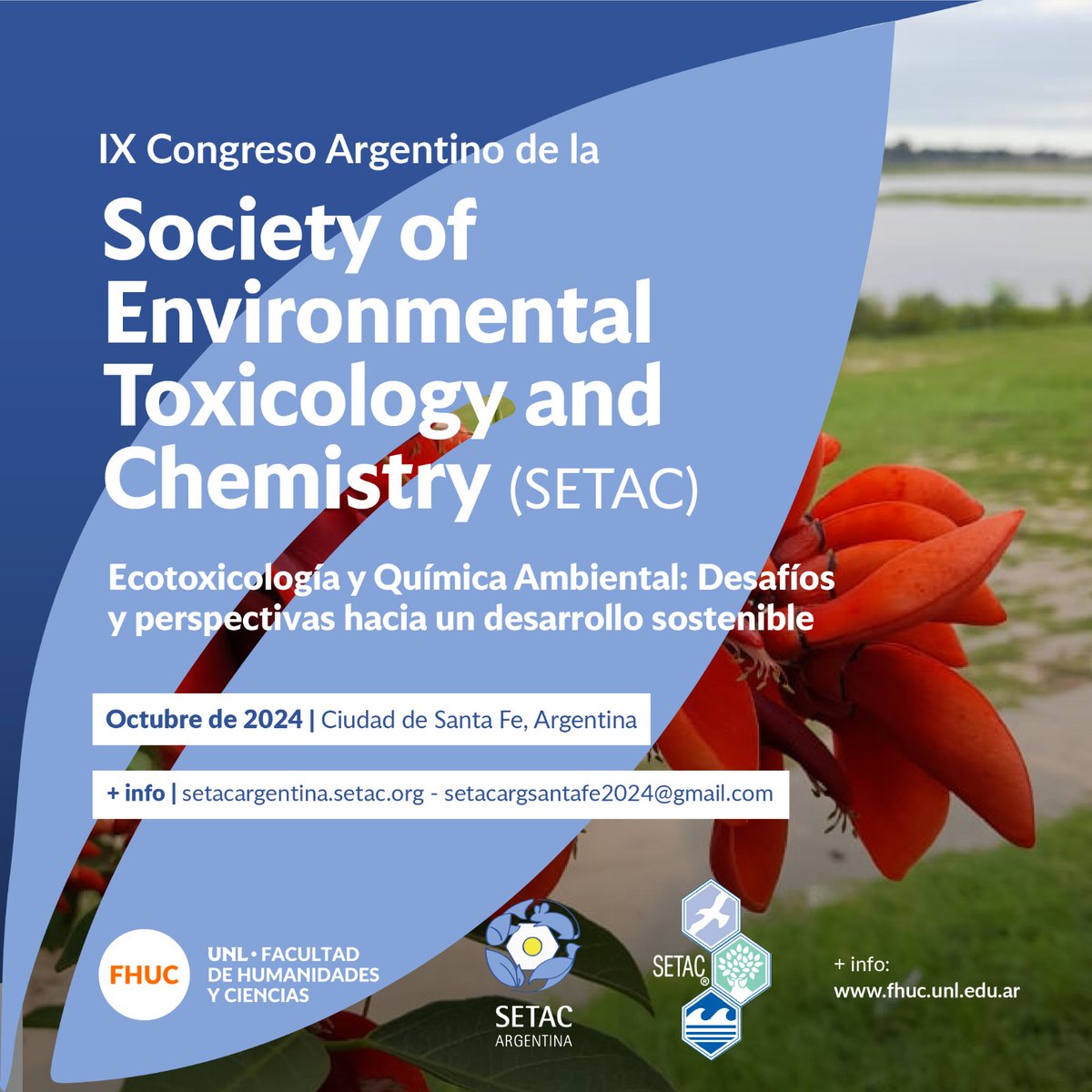 Get ready for the next biannual meeting of the Argentine Chapter of SETAC. October 2024. Santa Fe.