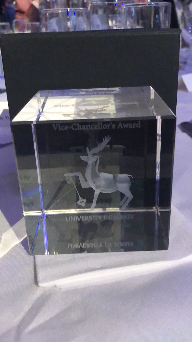 Super-proud of my @SurreyIoE colleague @anesa for scooping the PGR Supervisor of the Year award, and colleagues Ben and Katalin for being part of the winning team in the Collaborative Teaching Award at the VC’s awards @UniOfSurrey #ProudToBeSurrey