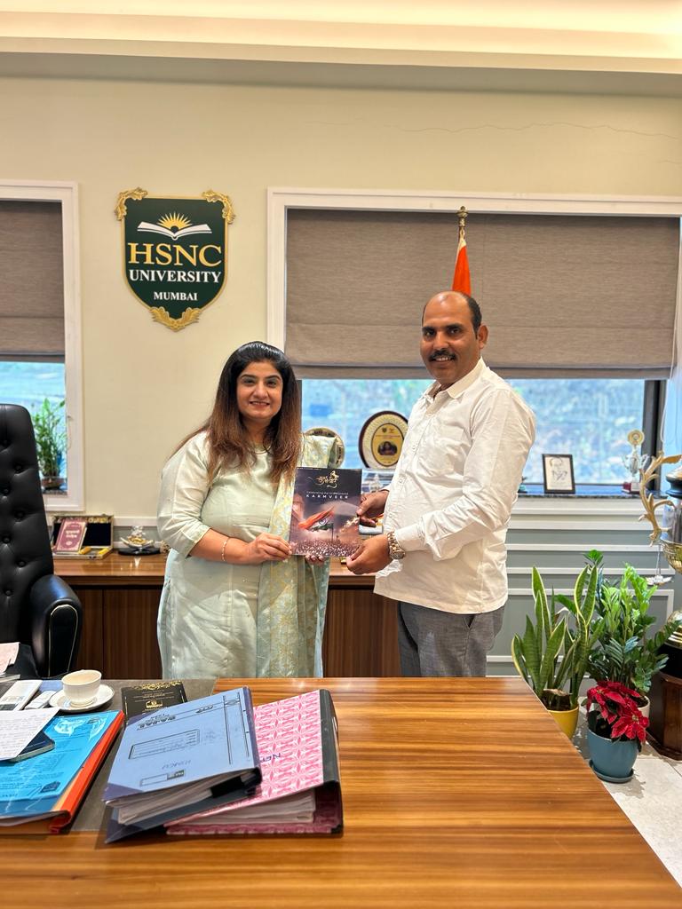rampsingh2's tweet photo. Today the first invitation card was given to @DrBagla_KCC Vice Chancellor of HNSC University.  HNSC has been selected as the Best University Mumbai for  #AajKaKarmaveerAward. Award scheduled on 8th December at #GarwareClub Mumbai
#HNSCUniversity 
#Congratulations
@aajkakarmveer https://t.co/lBymNL6slU