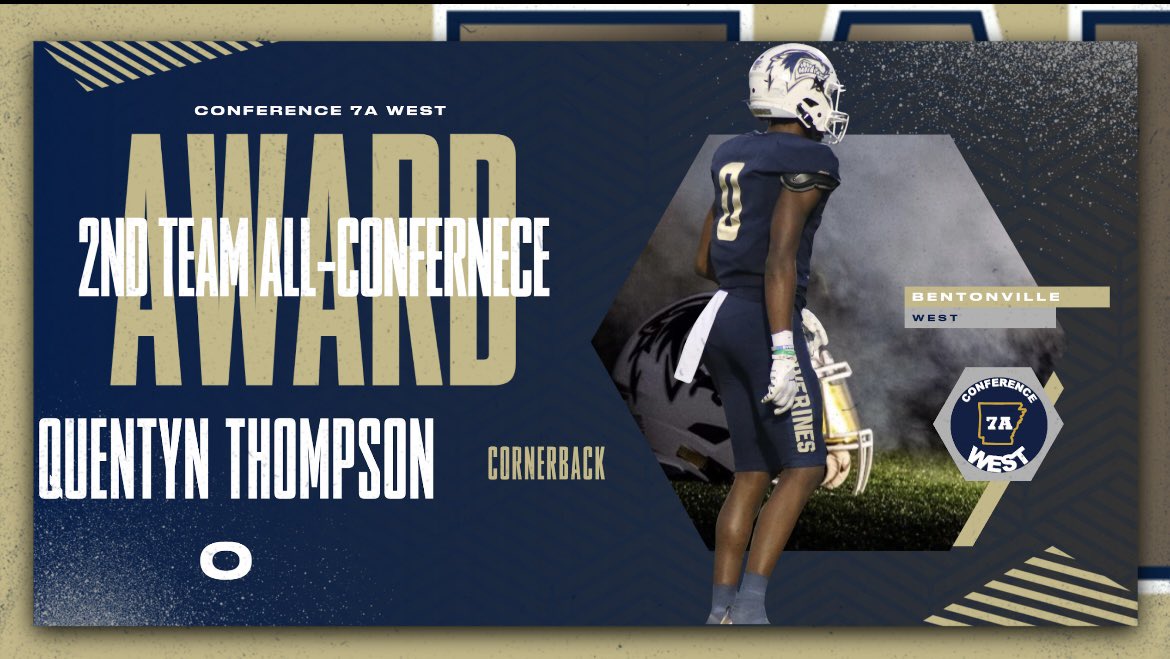 BVille_West_FB's tweet image. This receiver and cornerback who rarely came off the field is 2nd Team All Conference! @quethompson_