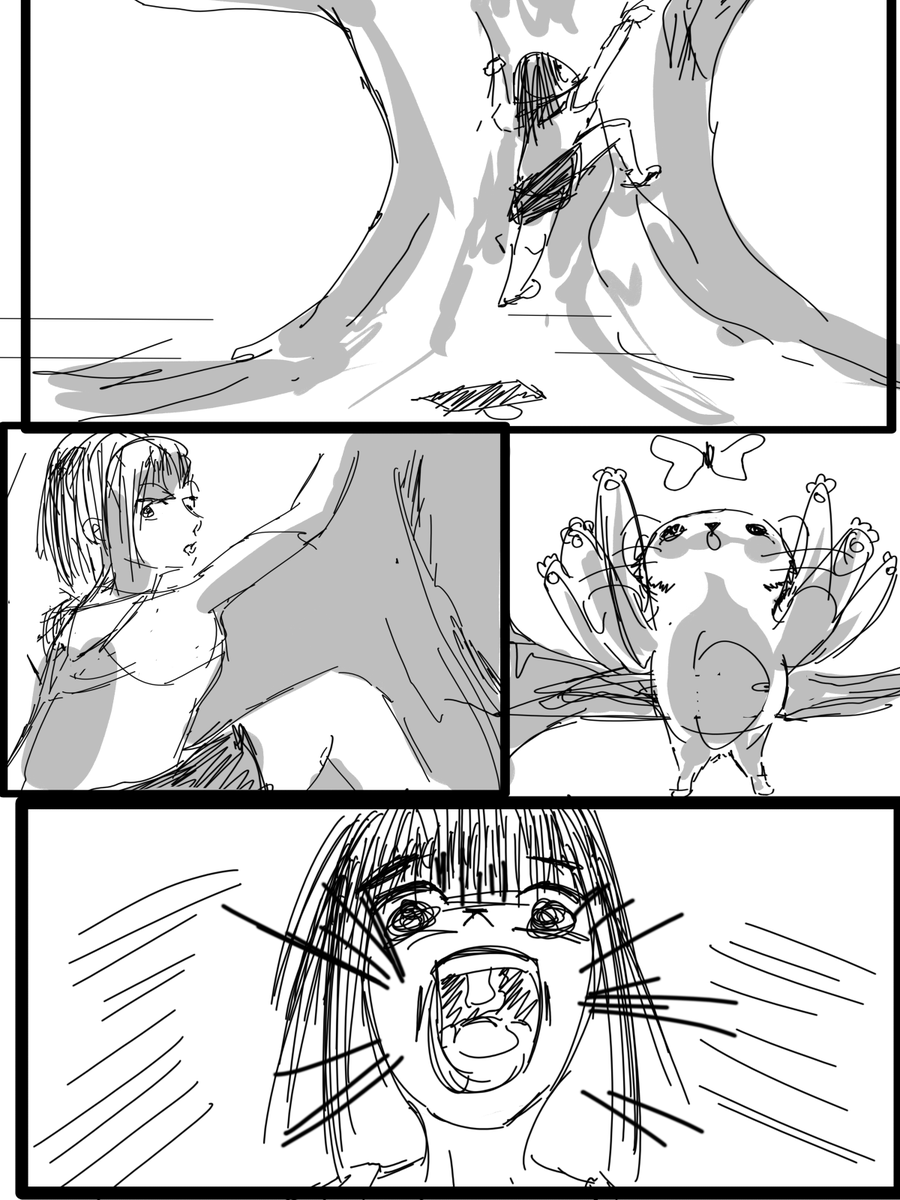 SanchisSecrets's tweet photo. Una historia rápida sin texto. "MIAU" 🎨🐱, #art #manga #cat https://t.co/ypZ2I5BrCv