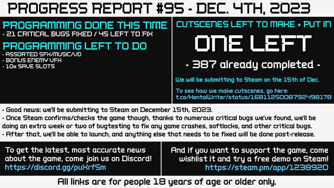 Bi-Weekly Progress Report #95 for Future Fragments!   More for this update is on Discord, at; https://t<a href="/tag/animeexpo"class="tags"><span>#animeexpo</span></a><a href="/tag/denpasoft"class="tags"><span>#denpasoft</span></a><a href="/tag/animeexpoartistalley"class="tags"><span>#animeexpoartistalley</span></a>