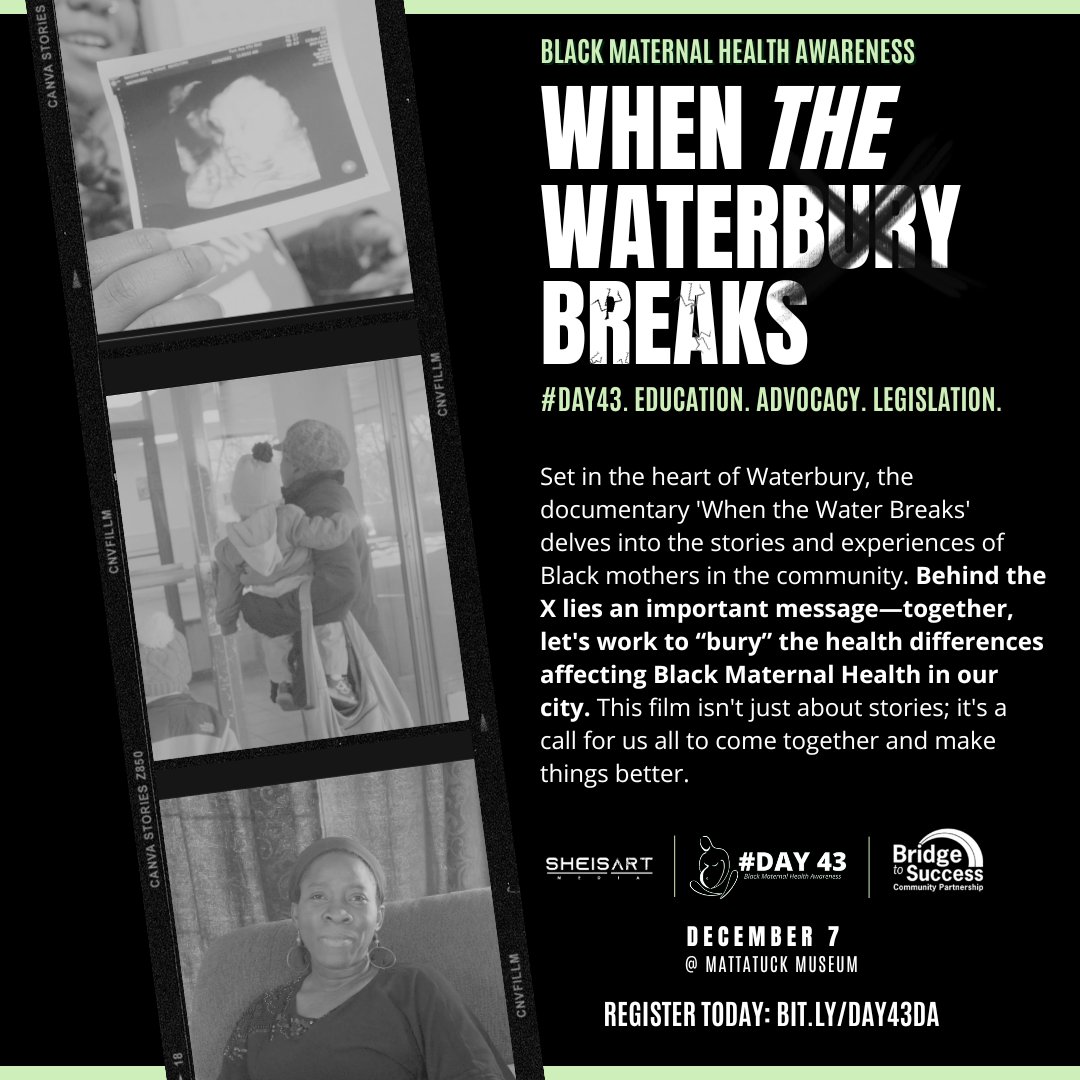 Join us in uncovering the untold stories and powerful experiences of Black mothers in Waterbury through 'When the Water Breaks.' 🎥 Together, we can turn these stories into action and create positive change for a healthier future. 🖤 #blackmaternalhealth #CommunityUnity