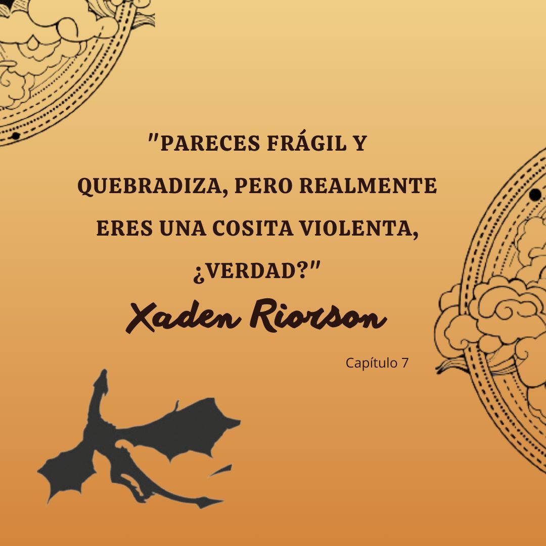 FourthWingesp's tweet image. "Pareces frágil y quebradiza, pero realmente eres una cosita violenta, ¿verdad?".

- Xaden Riorson

#FourthWing #AlasDeSangre #IronFlame #EmpyreanSeries #FlyOrDie