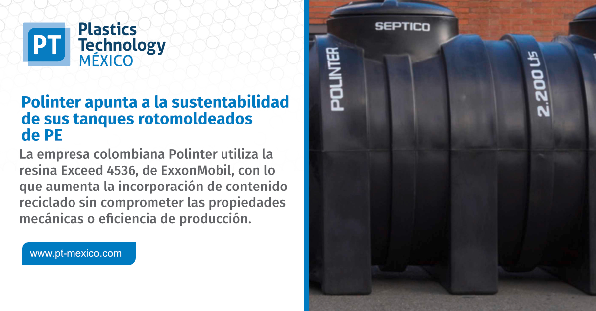 plastechmex's tweet photo. 💡a empresa colombiana #Polinter utiliza la resina Exceed 4536, de #ExxonMobil, con lo que aumenta la incorporación de contenido reciclado sin comprometer las propiedades mecánicas o eficiencia de producción.
🔎Léalo aquí: https://t.co/sfxCHw8JYh
#Sustentabilidad #Plásticos https://t.co/tgYQKkMZmP