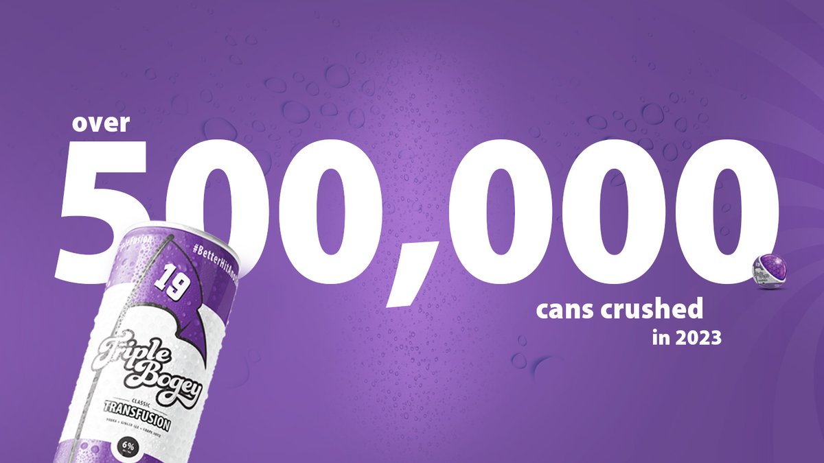 Cheers to This: Triple Bogey's Transfusion Cocktail celebrates crazy success with over 500,000 cans crushed in its inaugural season. #betterhitanother