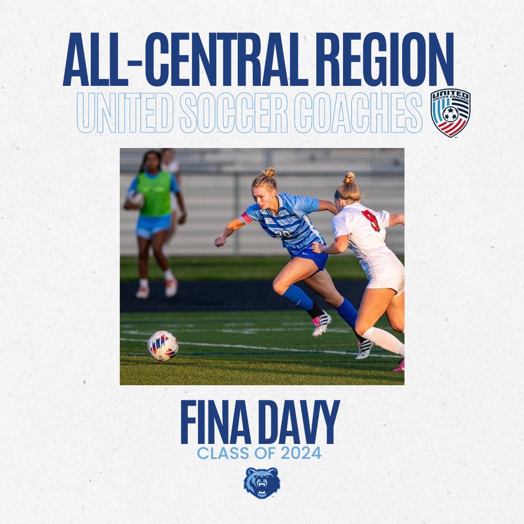 Congratulations to Senior Fina Davy on United Soccer Coaches All-Central Region Team! 👏🏻