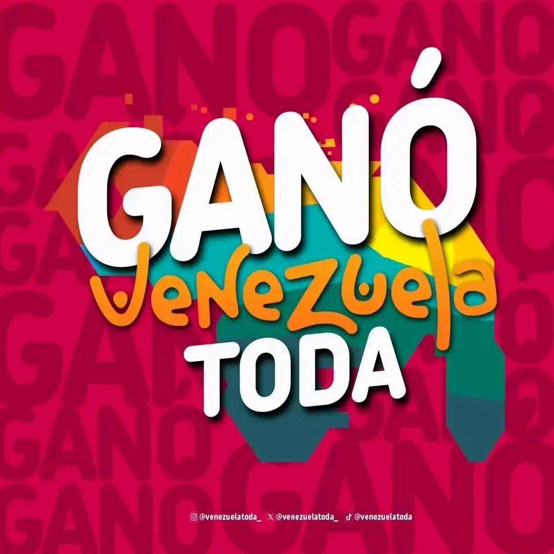 GANO VENEZUELA TODA
El Pueblo señaló el camino de la nueva etapa de lucha en defensa de nuestro territorio. 
Pdte. <a href="/NicolasMaduro/">Nicolás Maduro</a>,  expresó la alcaldesa <a href="/tatachavista/">Yulisbeth García</a> por la Gran Victoria obtenida en el Referéndum Consultivo
<a href="/dcabellor/">Diosdado Cabello R</a> 
<a href="/PartidoPSUV/">PSUV</a>
<a href="/luchaalmada/">Alfred Nazareth</a>
#VictoriaEsequiba