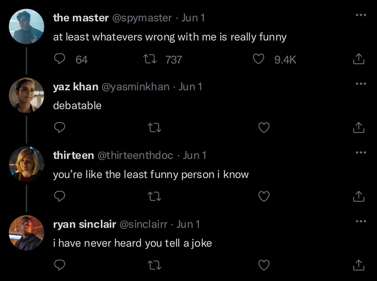 doctor who characters on twt (@drwhoincorrect) on Twitter photo 