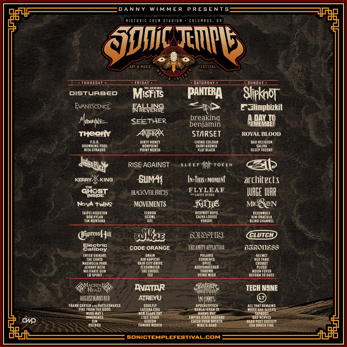 🇺🇸 Back to America in May 2024 🤘🏼😈🤘🏼 with an insaaaaane lineup 🤯 @SonicTempleFest Columbus, OH #SonicTemple sonictemplefestival.com