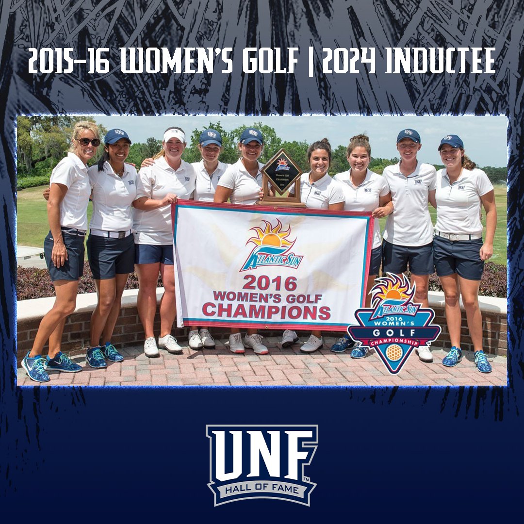 OspreyWGolf's tweet photo. Congrats to the 2015-16 women's golf team for their selection into the 2024 UNF Athletics Hall of Fame!

READ >> https://t.co/qILqWVE4Q3

#SWOOP https://t.co/MICqRiSXvB
