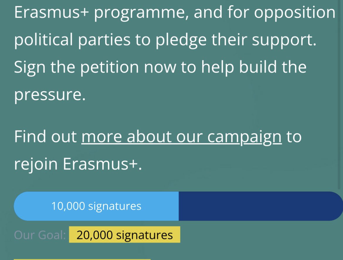 Mike Galsworthy (@mikegalsworthy) on Twitter photo Well that was quick!!
Our Erasmus campaign just hit 10,000 signatures… now that’s pace.
Make sure you’re following Young European Movement —> <a href="/youngeuromove/">Young European Movement UK</a>
And sign the petition—> europeanmovement.co.uk/erasmus-petiti… Well that was quick!!
Our Erasmus campaign just hit 10,000 signatures… now that’s pace.
Make sure you’re following Young European Movement —> <a href="/youngeuromove/">Young European Movement UK</a>
And sign the petition—> europeanmovement.co.uk/erasmus-petiti…