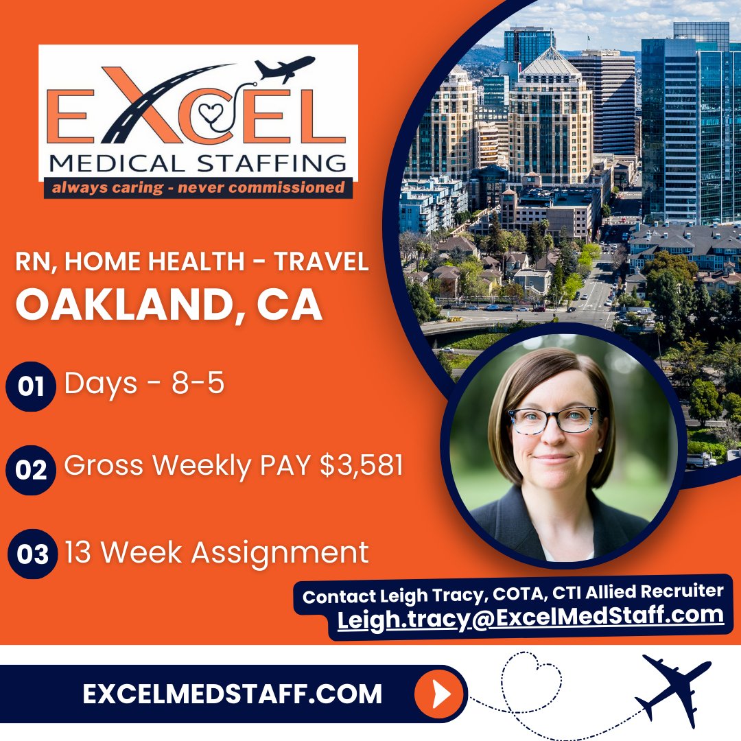 ExcelMedStaff (@excel_med) on Twitter photo Escape the ordinary and embrace the extraordinary! π₯β¨ Join Excel Medical Staffing in Oakland and elevate your nursing career while enjoying the vibrant culture and beautiful landscapes of Northern California.
Email for more information:
Leigh.tracy@excelmedstaff.com Escape the ordinary and embrace the extraordinary! π₯β¨ Join Excel Medical Staffing in Oakland and elevate your nursing career while enjoying the vibrant culture and beautiful landscapes of Northern California.
Email for more information:
Leigh.tracy@excelmedstaff.com