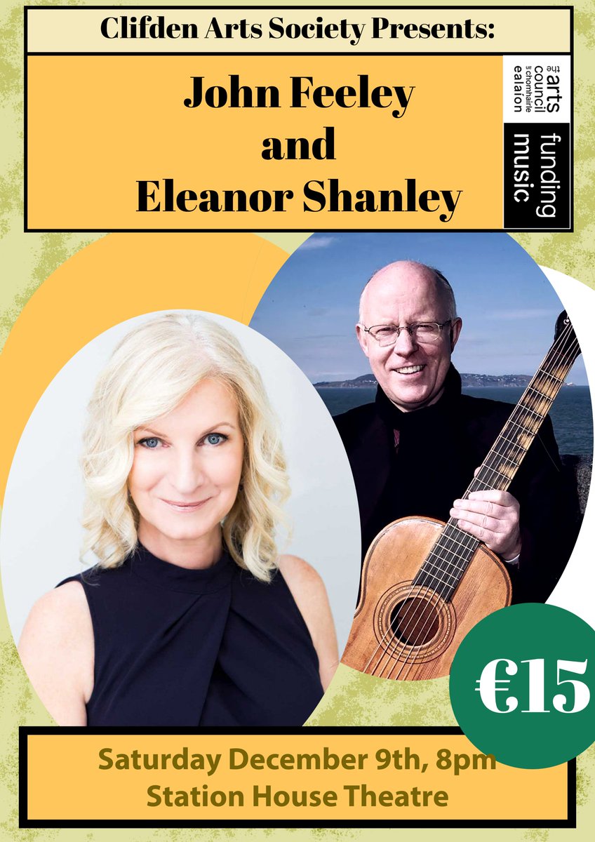 ClifdenArtsSoc's tweet photo. Musical Delight: John Feeley &amp; Eleanor Shanley in Clifden Arts Society
December 9th, 8pm, Station House Theatre Clifden
#clifden https://t.co/4L9wjtfGVc