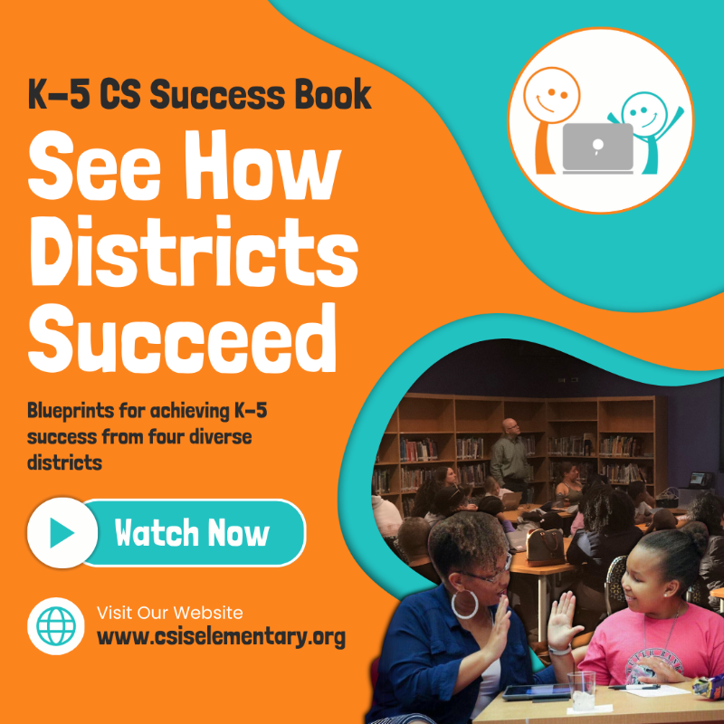 CSisElementary's tweet photo. 🌟 Discover the keys to K-5 CS success! Explore visionary districts like LeGrand Union, Howard County, Putnam County, &amp; Clark County. 🚀

🔗https://t.co/gv3DkGd4Oj

#CSK5 #EducationTransformation #CSforALL
@LgeSupt @HCPSS @PutnamSchoolsFL @ClarkCountySch
