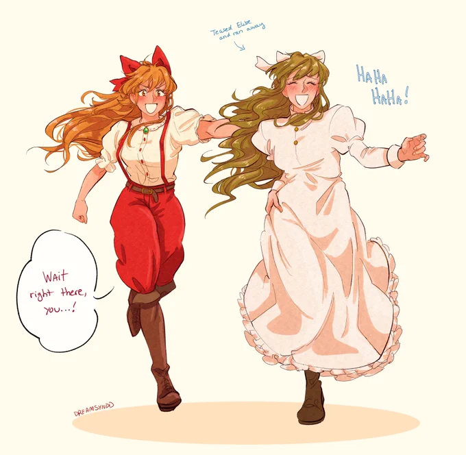 I died whenever Leb ran away from Elise after teasing her, so I made this 💙❤️🥹 #LittleGoodyTwoShoes #LGTS