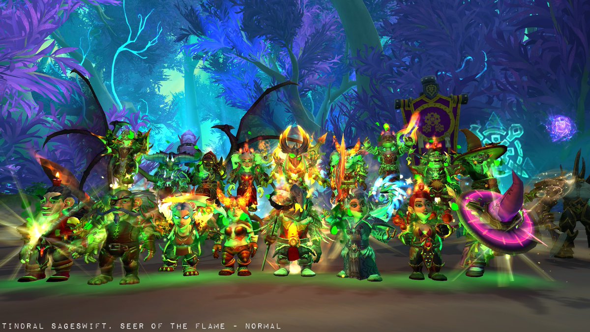 G4Warcraft's tweet photo. Mission Complete!! 

G4’s R.A.I.D. stopped #Fyrakk in #Amirdrassil, faster than you can count one, two, tree.  A G4 record on week three of release!! Outstanding progression, #Gnomes!!

✅ Larodar
✅ Smolderon
✅ Tindral Sageswift
✅ Fyrakk

Now may we get #Druids? #Warcraft https://t.co/9dvROYWqEb