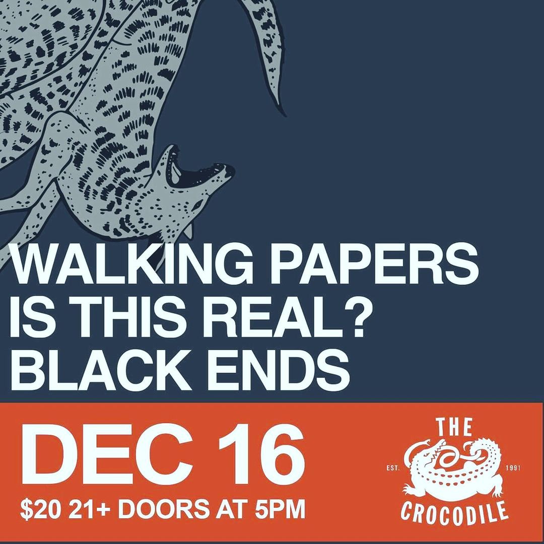 WalkingPapers1's tweet photo. #repost #MattCameron: "My Wipers tribute band Is This Real? will be opening for #walkingpapers at @thecrocodile on December 16! 👊🏼" 🎟️: https://t.co/nBlAOW7dk8
#seattlemusicscene #seattlerock #seattlemusicians https://t.co/5EQI6XHgk1