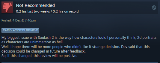 ArturSmiarowski's tweet photo. Please don't blackmail developers through the Steam review system. Thank you. https://t.co/Lyo1YCEpPP