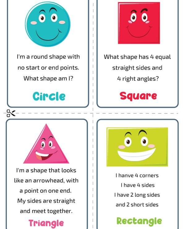 Sadeky8's tweet image. Shape riddles for kids
bit.ly/4a6quIn

kids will explore the world of Rectangles, Octagons, Triangles, Hexagons, Crescents, Parallelograms, Rhombuses, Squares, and Ovals, through playful shape attribute riddles

 #shaperiddles 
 #geometricshape 
 #mathriddles 
#sadeky