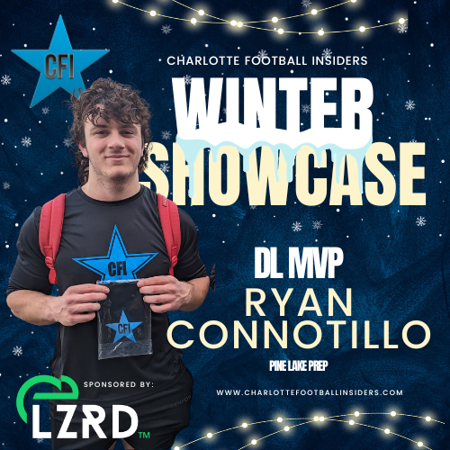 CFI Showcase Camps (@cfishowcases) on Twitter photo Defensive Line MVP sponsored by <a href="/lzrdtech/">LZRD Tech, Inc.</a>
Ryan Connotillo ( <a href="/ConnotilloRyan/">Ryan Connotillo</a> ), Pine Lake Prep
All Position MVPs won a custom CFI Showcases LZRD Sleeve, engineered specifically to grip the football and protect the athlete's arm by preventing abrasions and limiting turf burn. Defensive Line MVP sponsored by <a href="/lzrdtech/">LZRD Tech, Inc.</a>
Ryan Connotillo ( <a href="/ConnotilloRyan/">Ryan Connotillo</a> ), Pine Lake Prep
All Position MVPs won a custom CFI Showcases LZRD Sleeve, engineered specifically to grip the football and protect the athlete's arm by preventing abrasions and limiting turf burn.