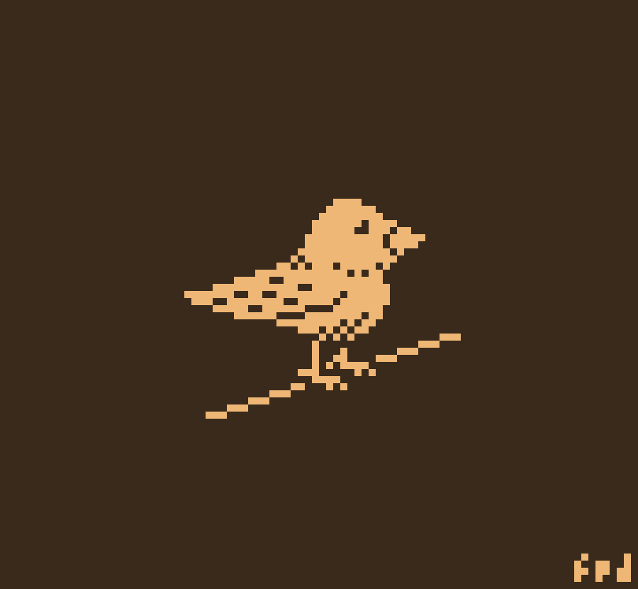 fedellen's tweet photo. #finch for @Pixel_Dailies @Pixel_Dailies  :)

#pixelart #1bit #ドット絵 https://t.co/wEPrC7bnOx