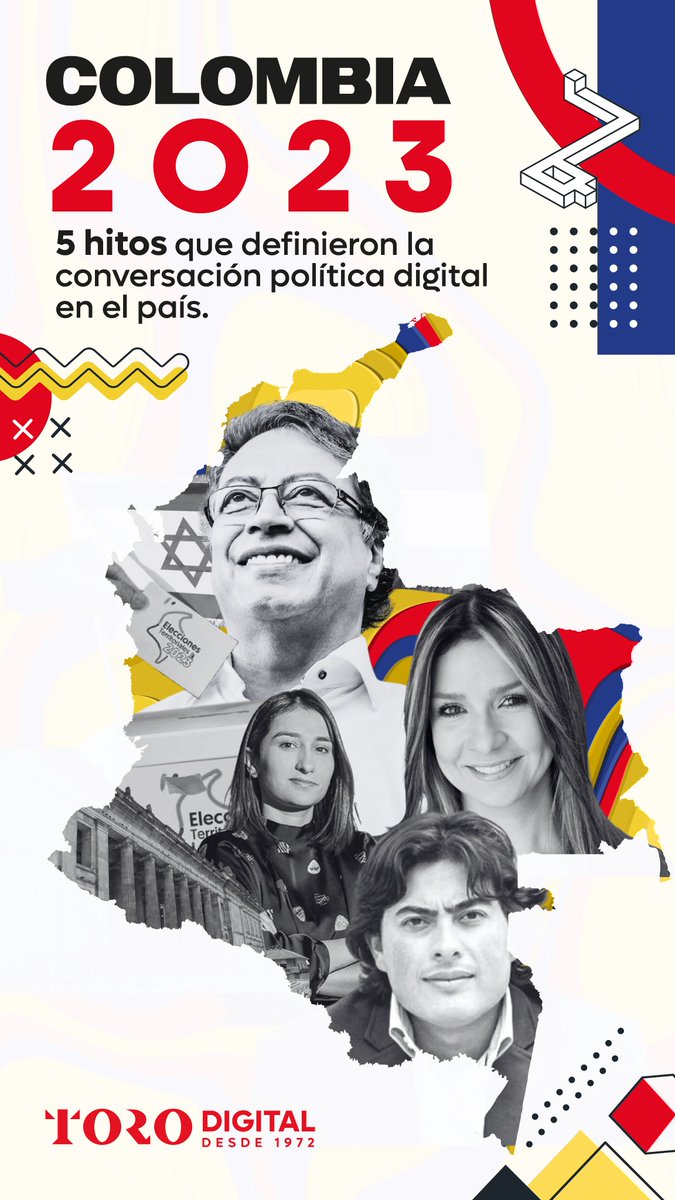 Si quieres profundizar sobre cómo fue la conversación en redes sociales durante el 2023, consulta nuestro informe completo aquí: toro1972.co/publicaciones  👉🏻¡Te invitamos a explorar los detalles y entender mejor lo que pasó en #Colombia2023