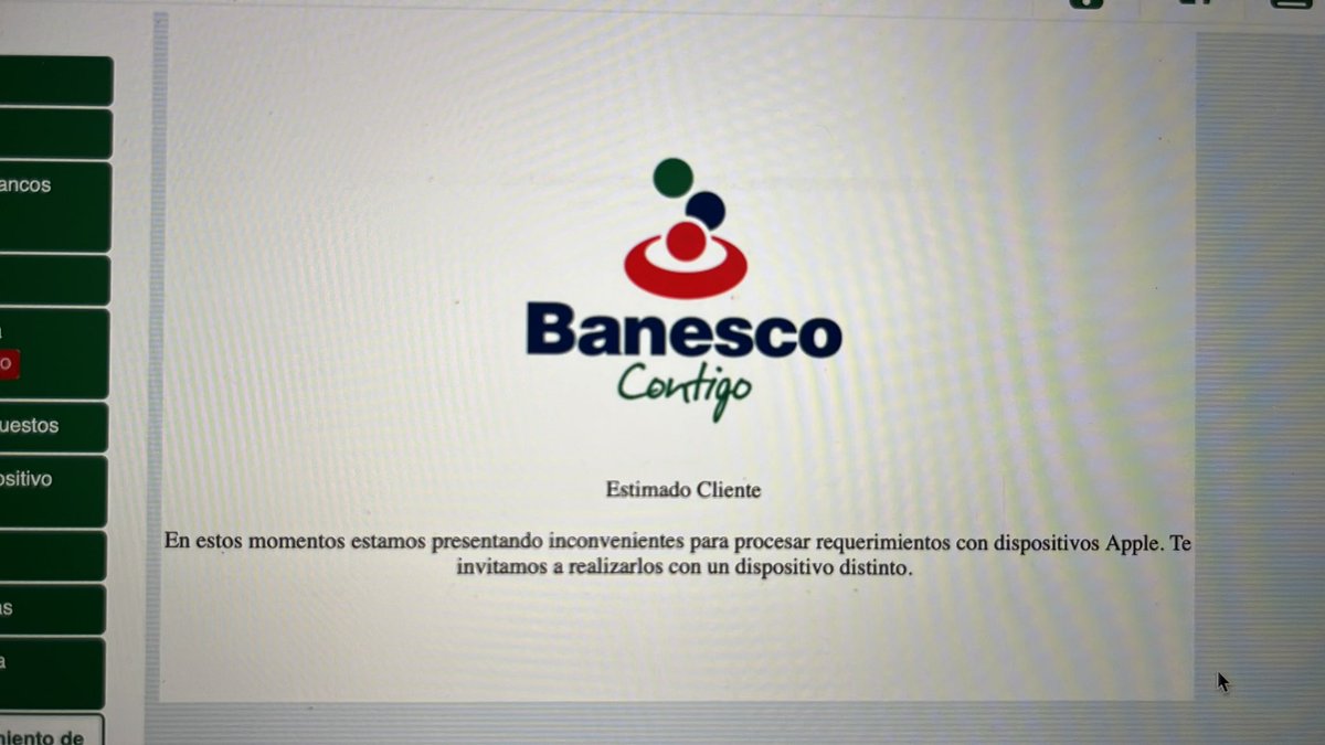 Hasta cuando <a href="/Banesco/">Banesco Banco Universal</a> va a seguir con esta falla? Llevo meses
Con el mismo problema!