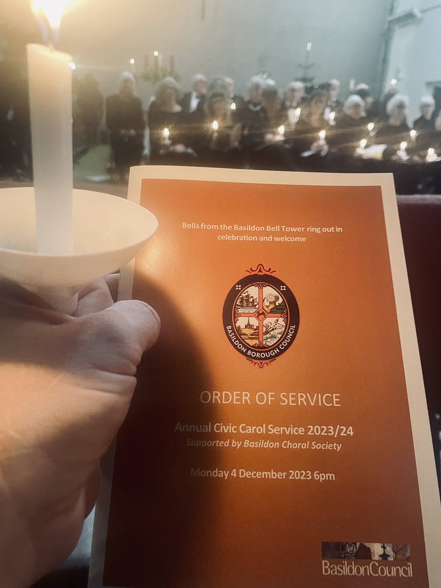 My first Civic Carol Service of the year tonight at Basildon representing Harlow. I always start to feel Christmassy after carols and lessons!