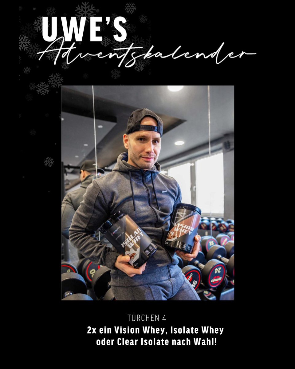 Flying Uwe (@flyinguwe) on Twitter photo Uwes Adventskalender #4🎅🎄
Hinter dem 4. Türchen verbirgt sich für 2 Gewinner jeweils ein Protein nach Wahl! 💪
Teilnehmen:
▶️ <a href="/neosupps/">NEOSUPPS 💪</a> & <a href="/flyinguwe/">Flying Uwe</a> folgen
▶️ Gewinnspiel liken & mit #Neosupps kommentieren
Gewinnchance verdoppeln:
▶️ Retweet
Ende: 05.12.23 um 23:59 Uhr Uwes Adventskalender #4🎅🎄
Hinter dem 4. Türchen verbirgt sich für 2 Gewinner jeweils ein Protein nach Wahl! 💪
Teilnehmen:
▶️ <a href="/neosupps/">NEOSUPPS 💪</a> & <a href="/flyinguwe/">Flying Uwe</a> folgen
▶️ Gewinnspiel liken & mit #Neosupps kommentieren
Gewinnchance verdoppeln:
▶️ Retweet
Ende: 05.12.23 um 23:59 Uhr