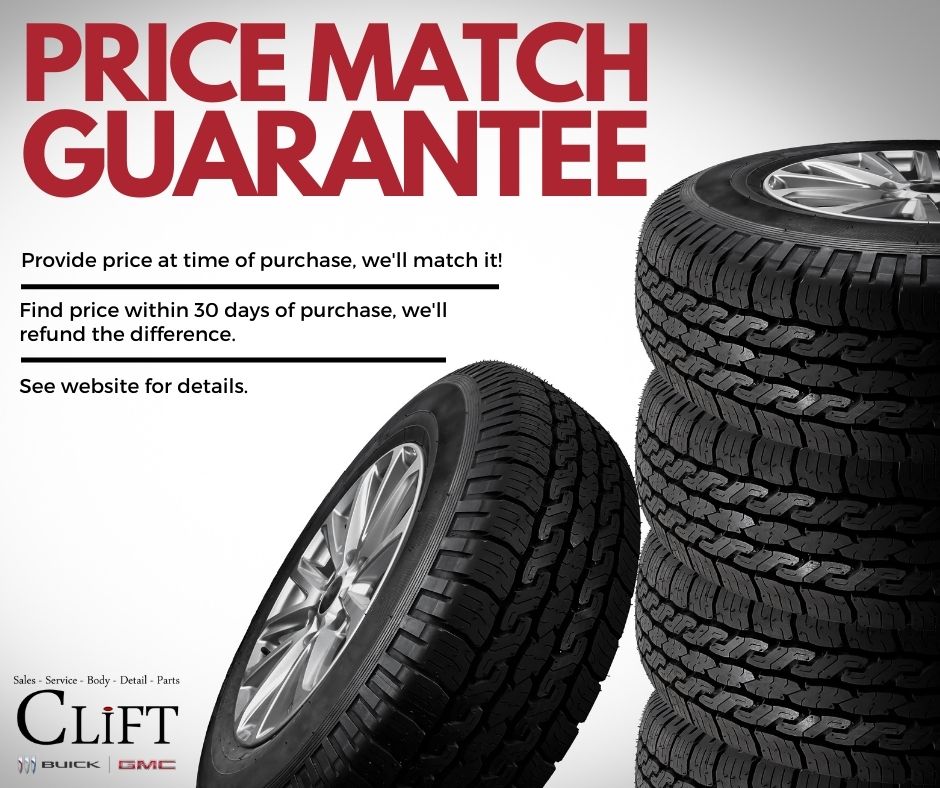 Our tire price match guarantee guarantees the most competitive prices on top-tier tires. Present a qualifying competitor's offer and we'll match it. If you find a better price within 30 days, we'll refund the difference. Visit cliftlinks.com/scheduleservice or call 517-265-6107.