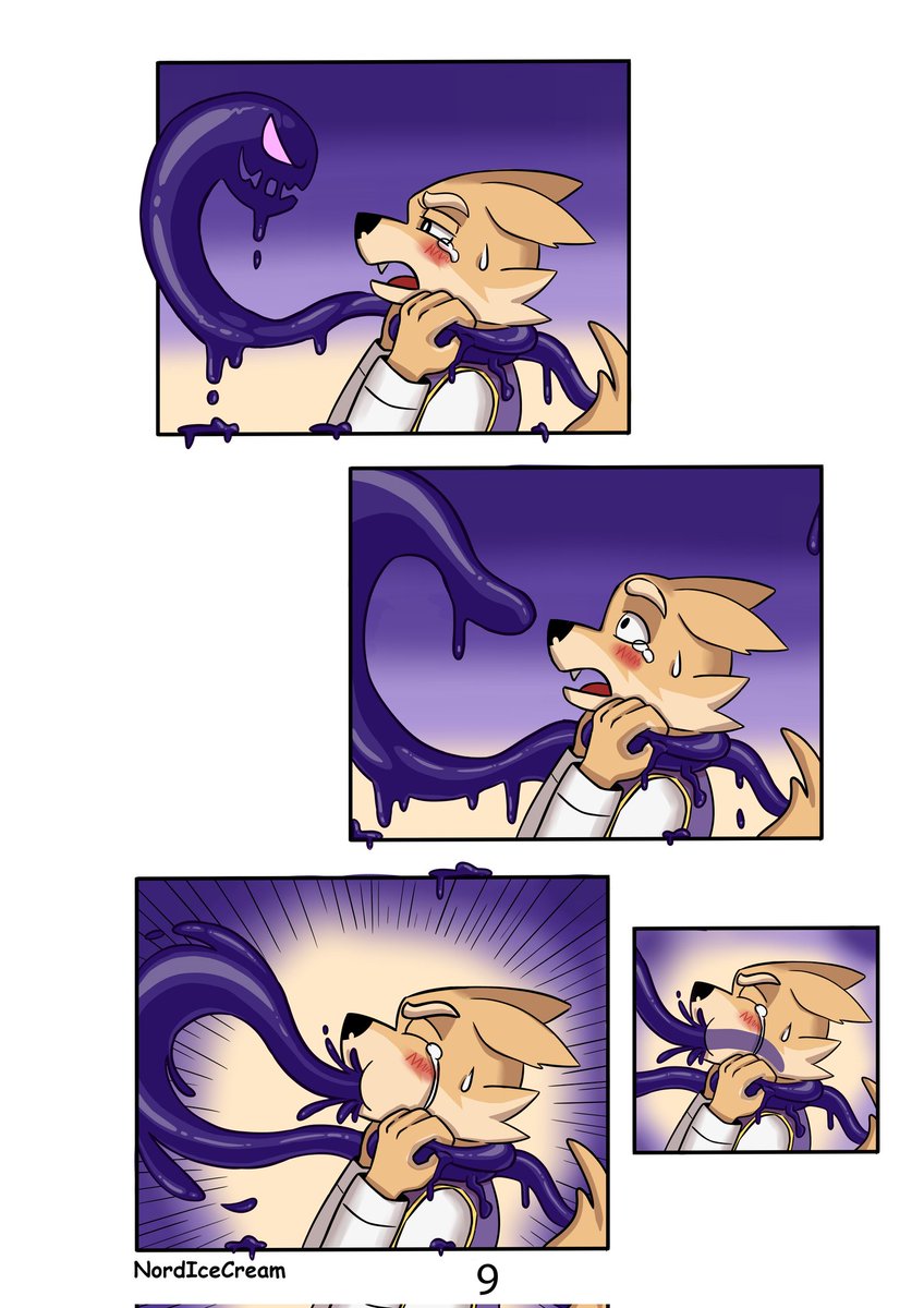 NordIceCream's tweet photo. Pages 9 and 10 of my #comic "#BadGrade", so the #slime got inside. 

#furry #gay #horny #yiff #bdsm #submissive #domination #slave https://t.co/mpnFUHLEb5